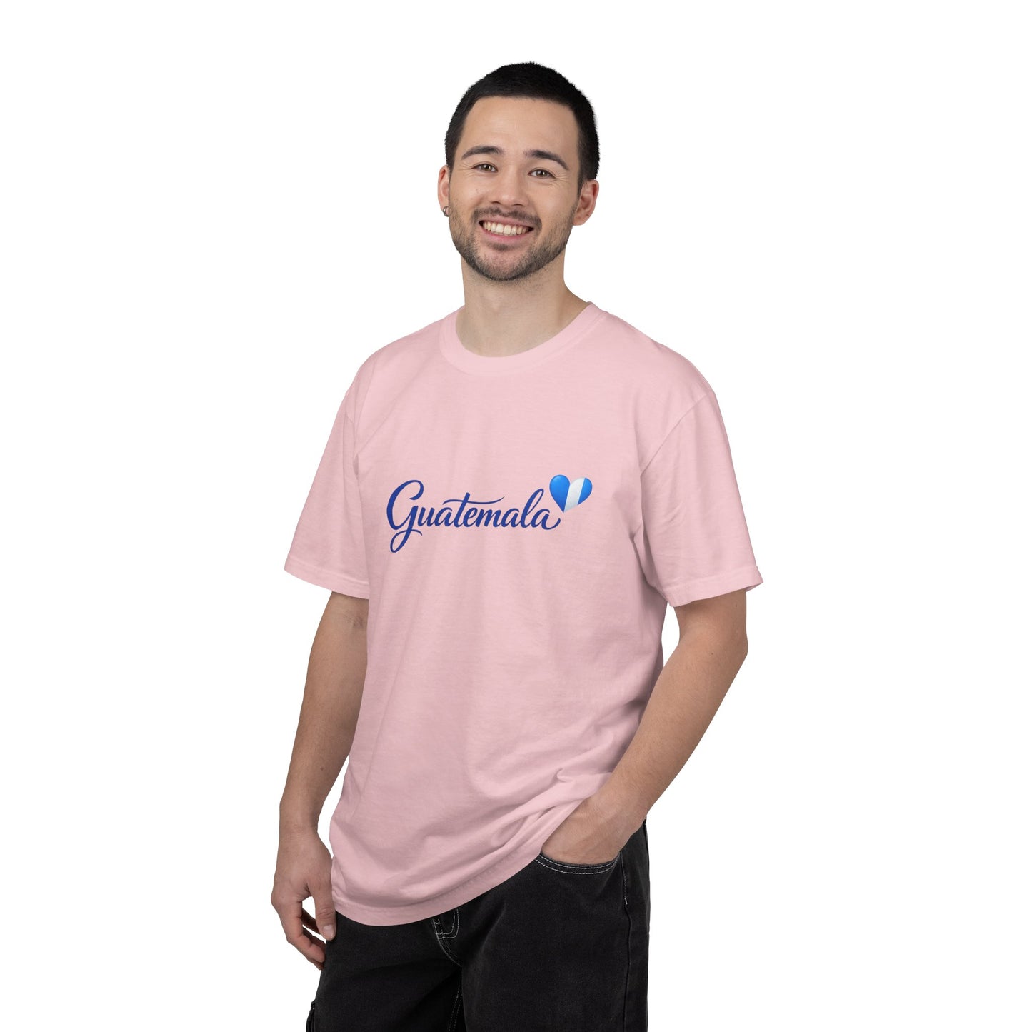 Guatemala Script T‑Shirt — Blue Heart Travel Tee