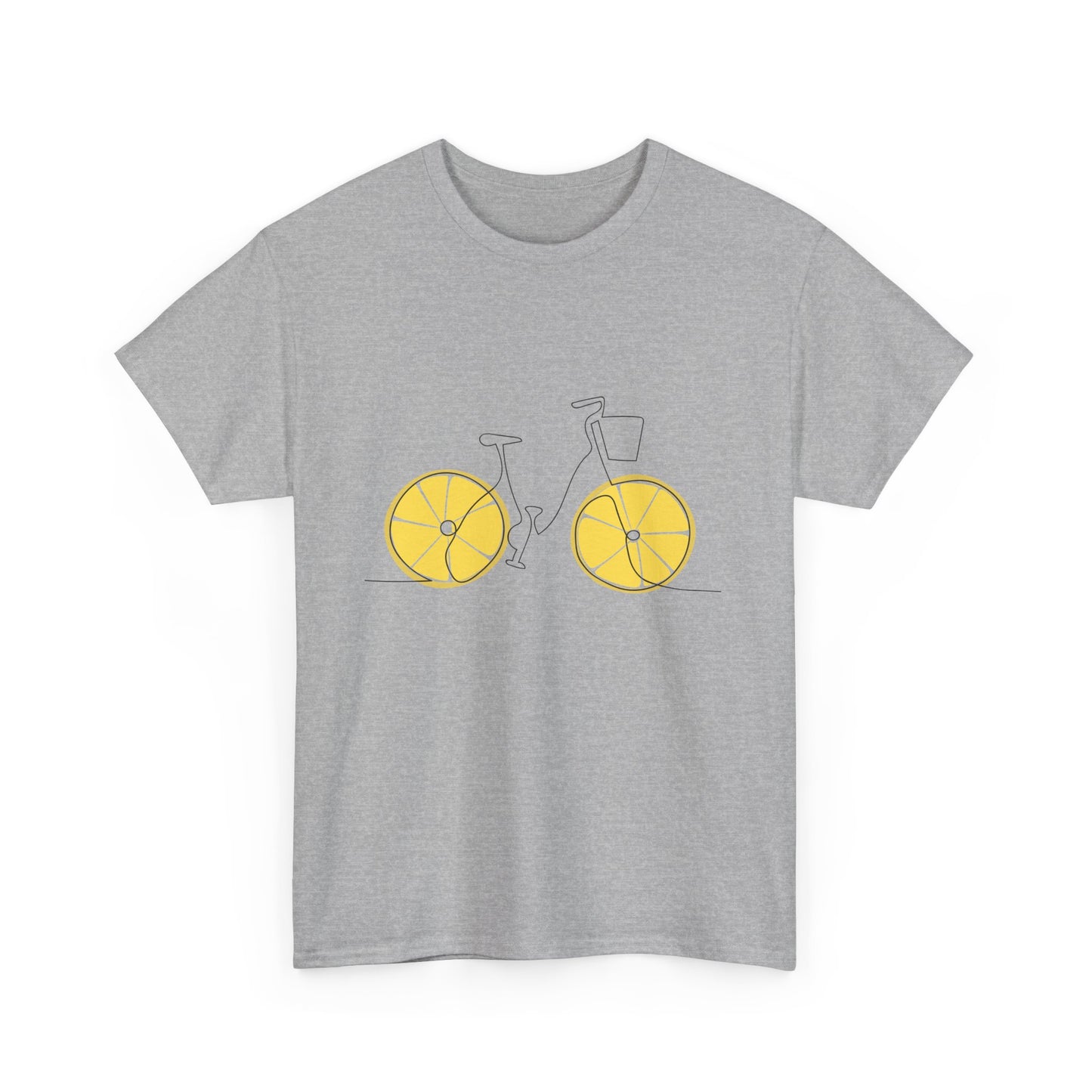 Lemon Wheel Bicycle T‑Shirt — Minimal Bike Graphic Tee