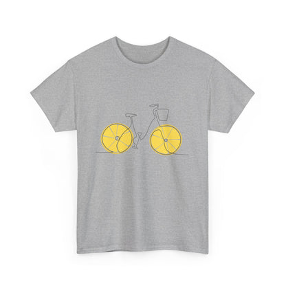 Lemon Wheel Bicycle T‑Shirt — Minimal Bike Graphic Tee