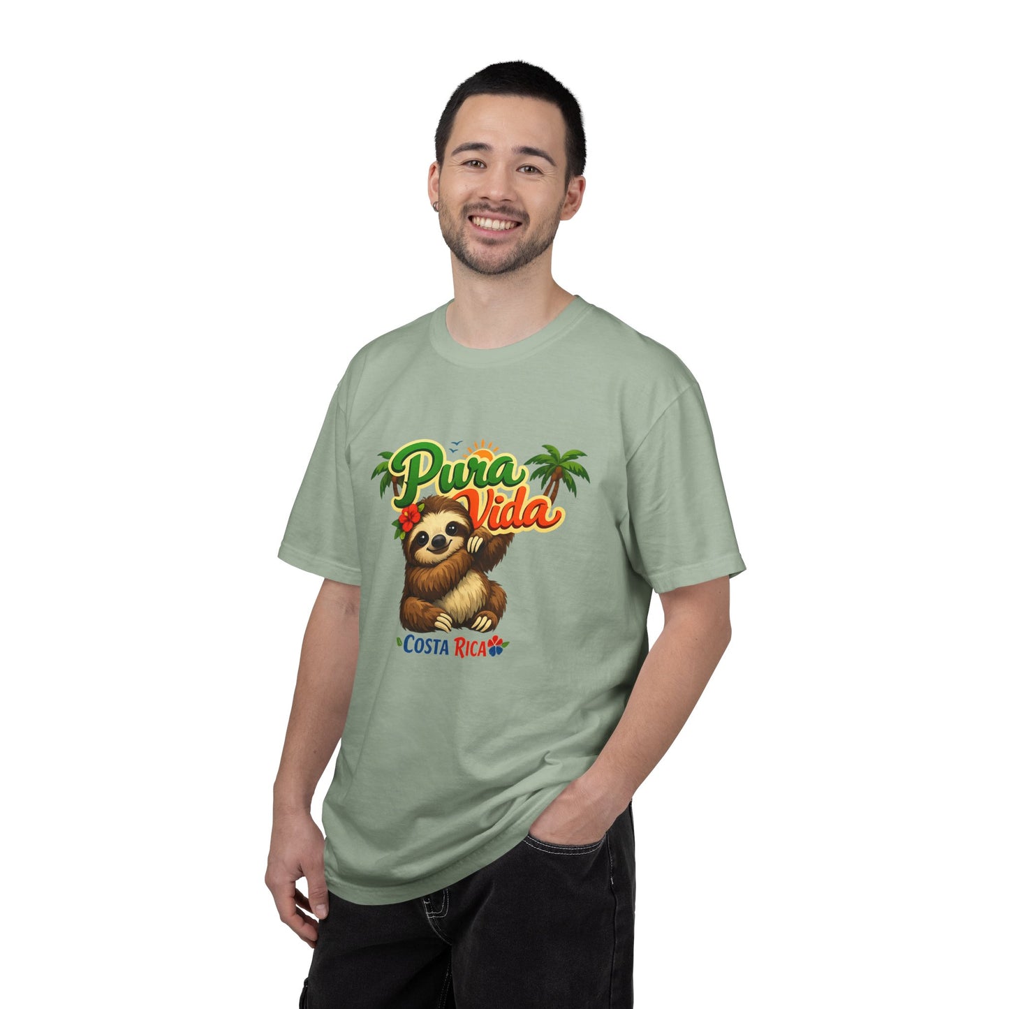 Pura Vida Costa Rica Sloth T-Shirt — Tropical Beach Vacation Tee