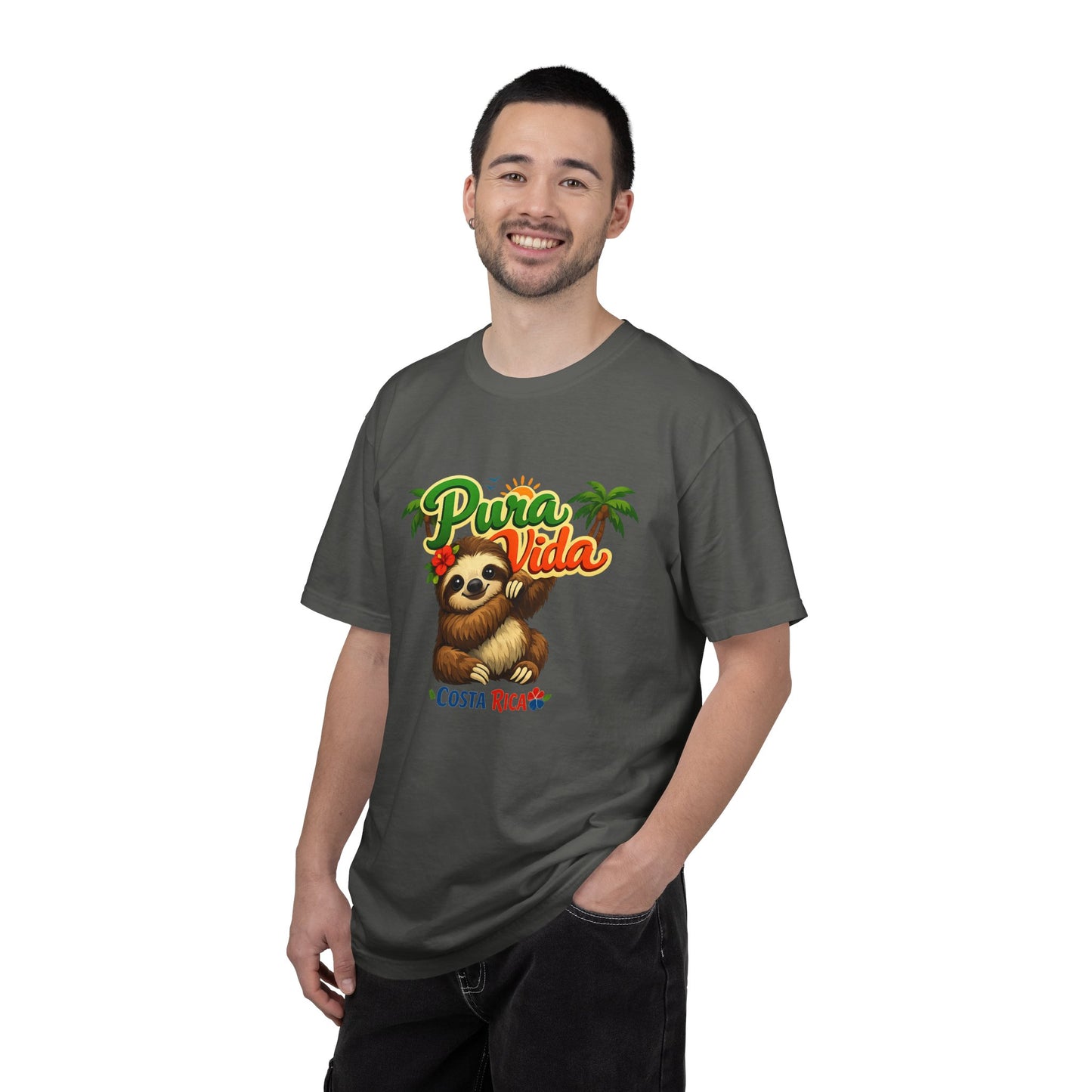 Pura Vida Costa Rica Sloth T-Shirt — Tropical Beach Vacation Tee