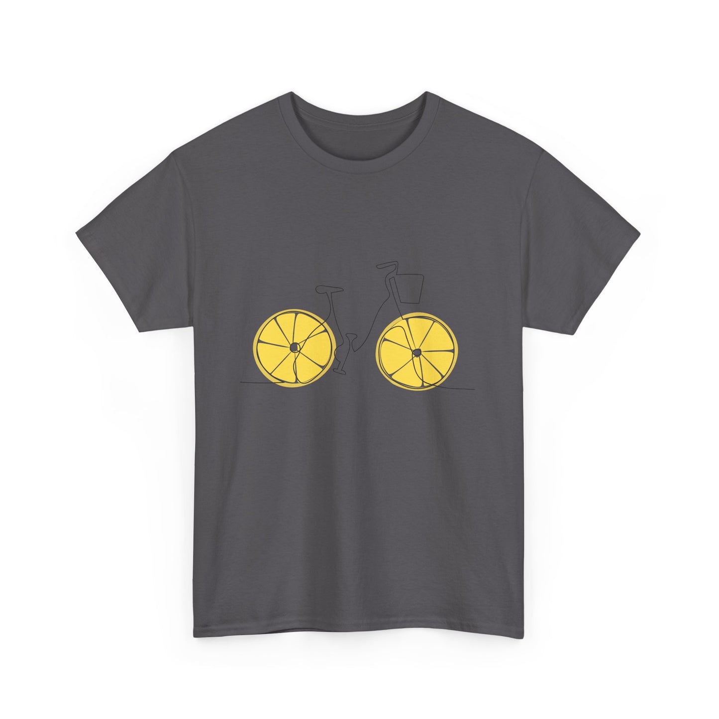 Lemon Wheel Bicycle T‑Shirt — Minimal Bike Graphic Tee