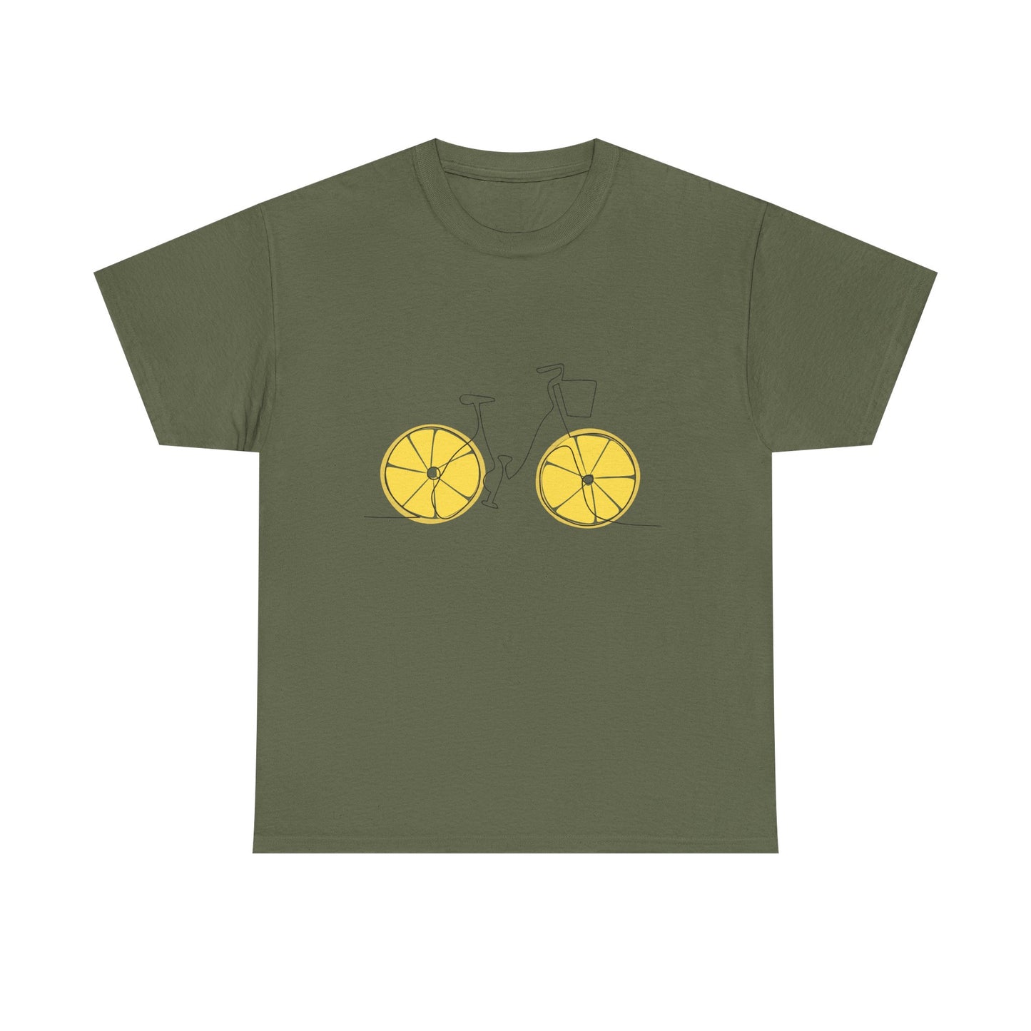 Lemon Wheel Bicycle T‑Shirt — Minimal Bike Graphic Tee