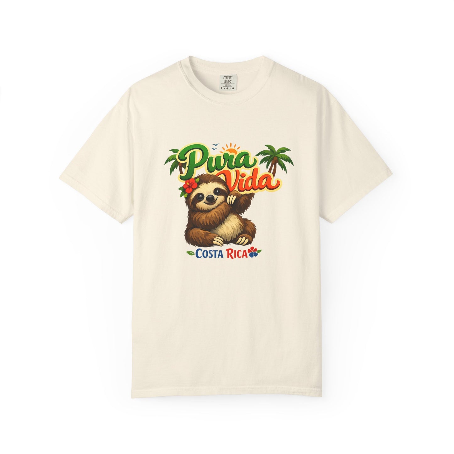 Pura Vida Costa Rica Sloth T-Shirt — Tropical Beach Vacation Tee