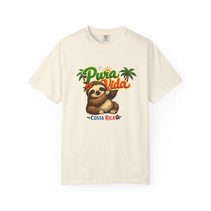 Pura Vida Costa Rica Sloth T-Shirt — Tropical Beach Vacation Tee