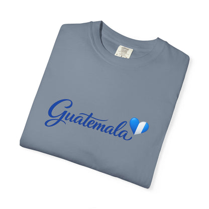 Guatemala Script T‑Shirt — Blue Heart Travel Tee