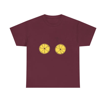 Lemon Wheel Bicycle T‑Shirt — Minimal Bike Graphic Tee