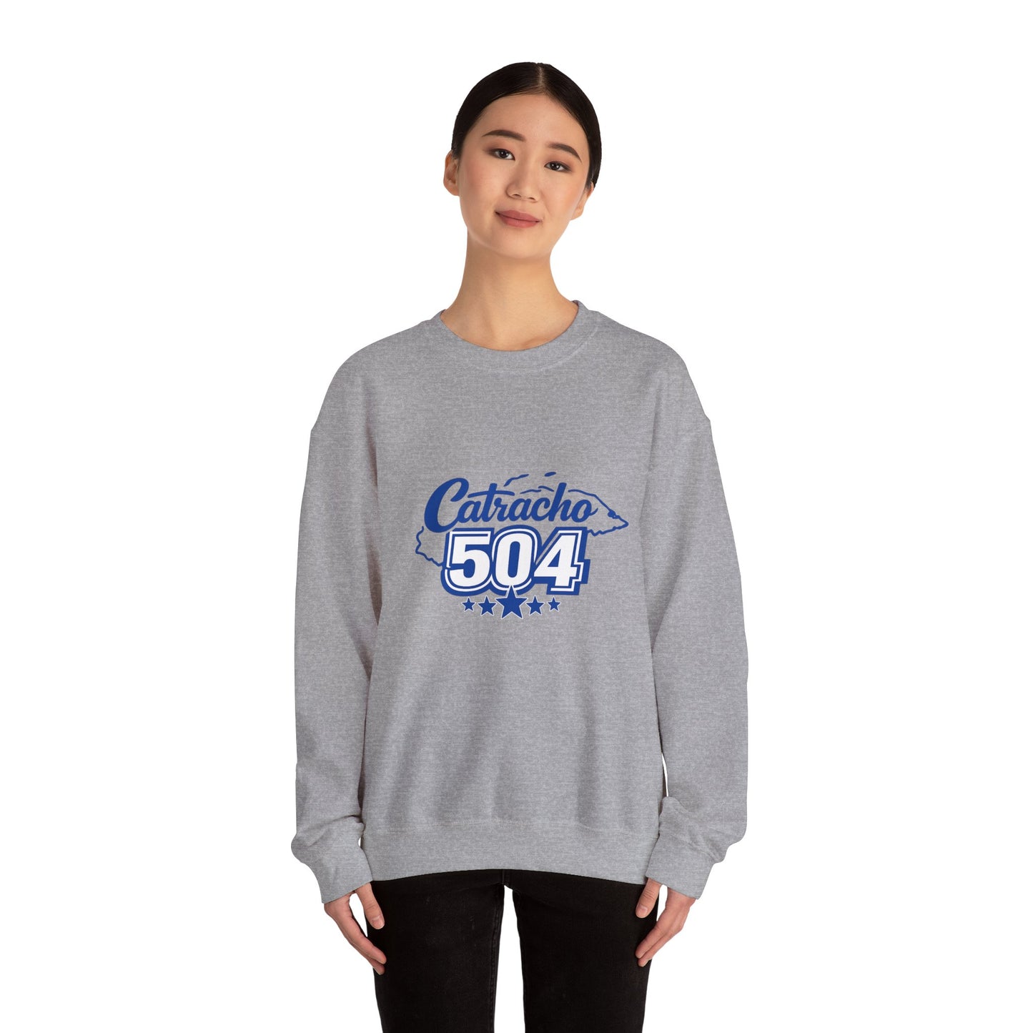 Crewneck Sweatshirt — Catracho 504 Graphic (Honduran Pride)