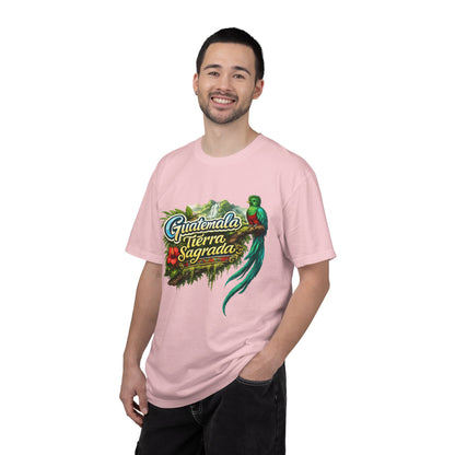 Guatemala Tierra Sagrada T-Shirt — Resplendent Quetzal & Tropical Floral Tee