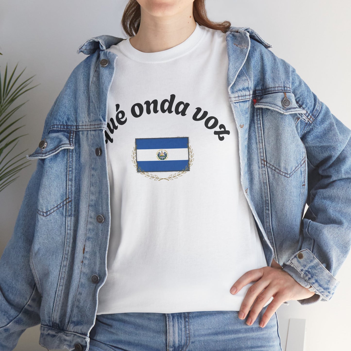 Qué Onda Voz El Salvador T-Shirt | Camiseta Salvadoreña con Bandera