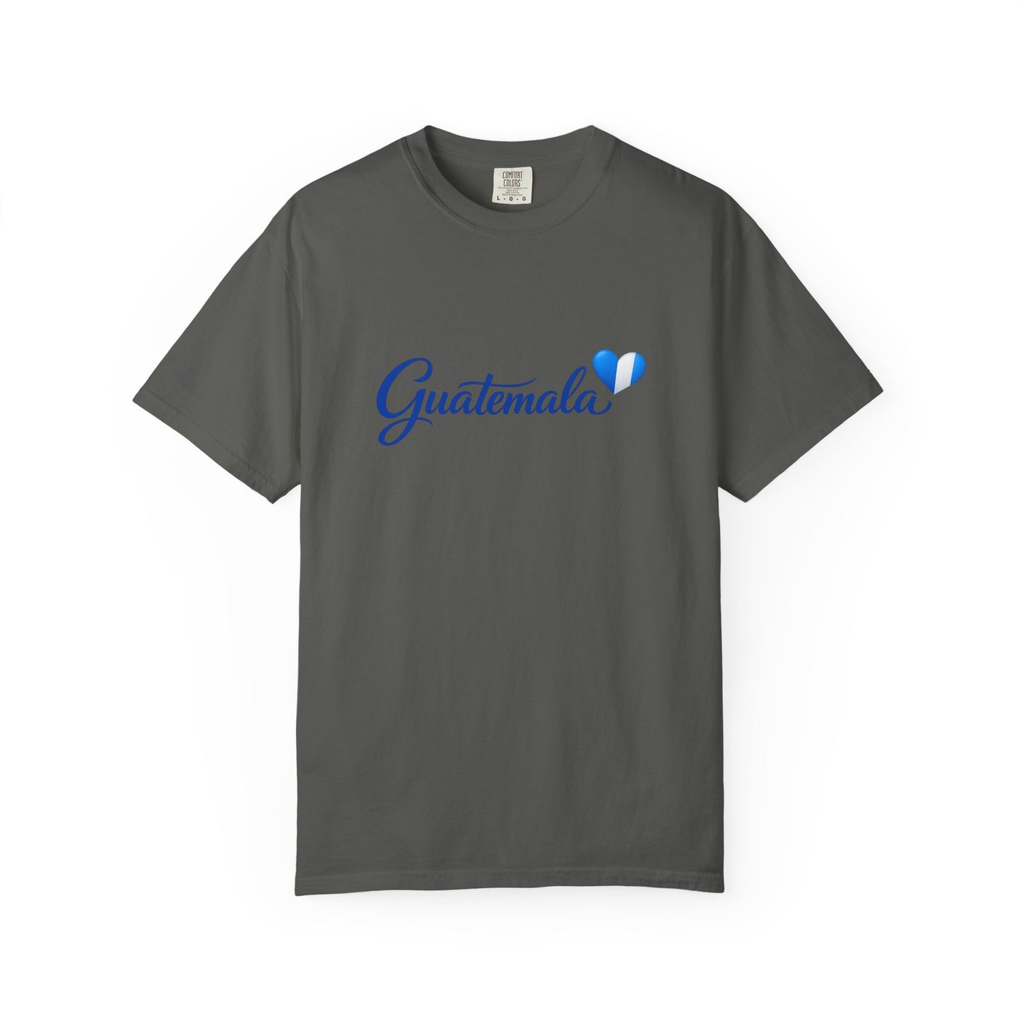 Guatemala Script T‑Shirt — Blue Heart Travel Tee