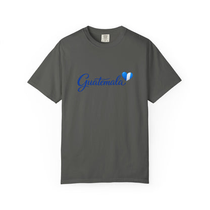 Guatemala Script T‑Shirt — Blue Heart Travel Tee