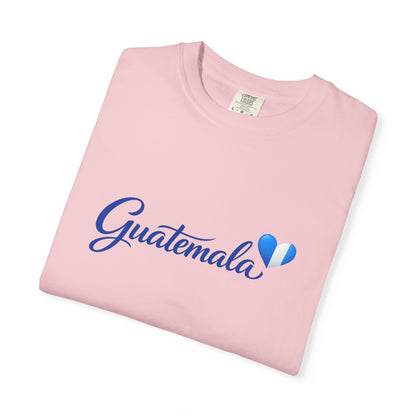 Guatemala Script T‑Shirt — Blue Heart Travel Tee