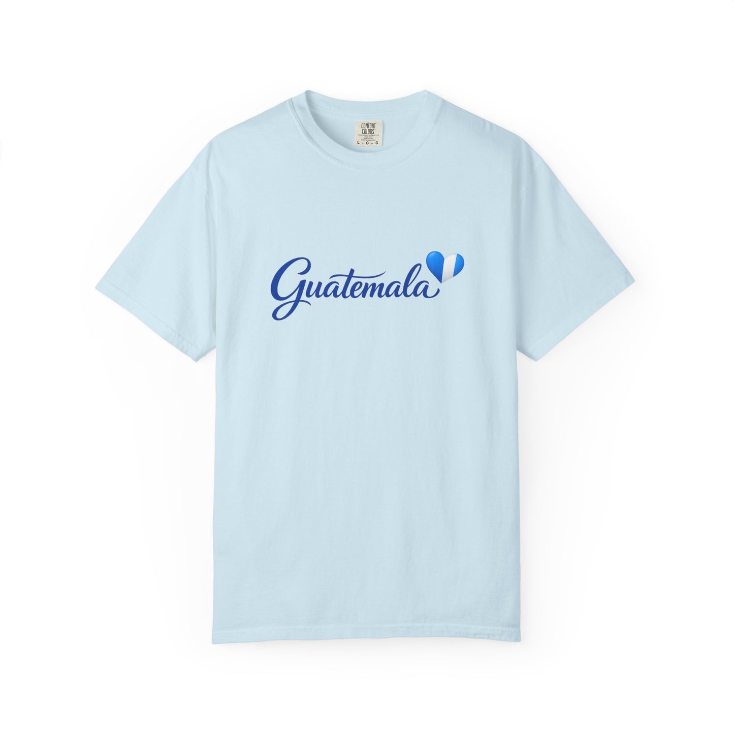 Guatemala Script T‑Shirt — Blue Heart Travel Tee