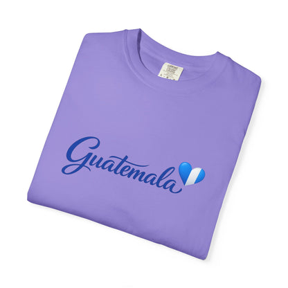 Guatemala Script T‑Shirt — Blue Heart Travel Tee
