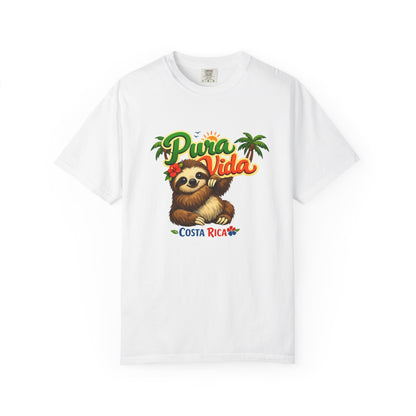 Pura Vida Costa Rica Sloth T-Shirt — Tropical Beach Vacation Tee