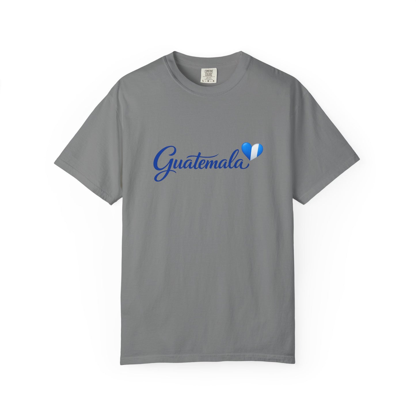 Guatemala Script T‑Shirt — Blue Heart Travel Tee