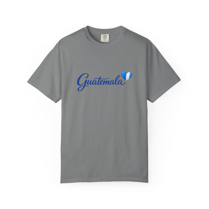 Guatemala Script T‑Shirt — Blue Heart Travel Tee