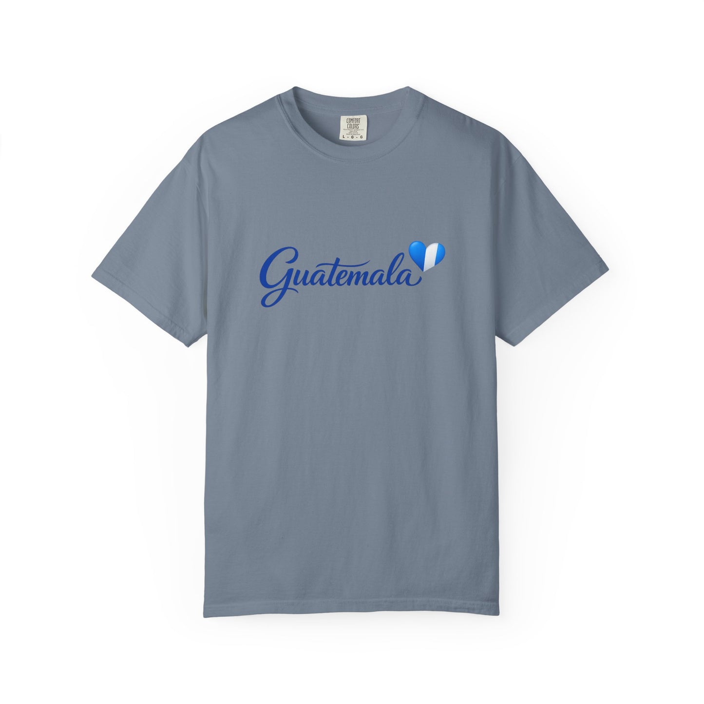 Guatemala Script T‑Shirt — Blue Heart Travel Tee