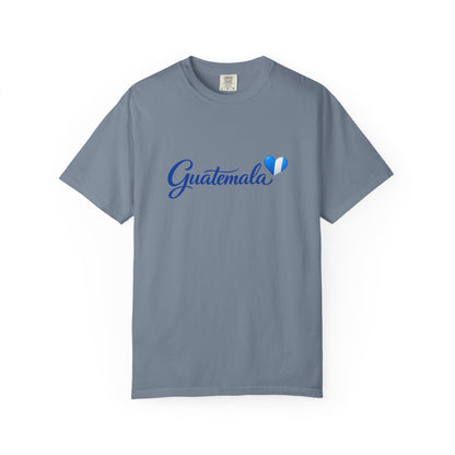 Guatemala Script T‑Shirt — Blue Heart Travel Tee