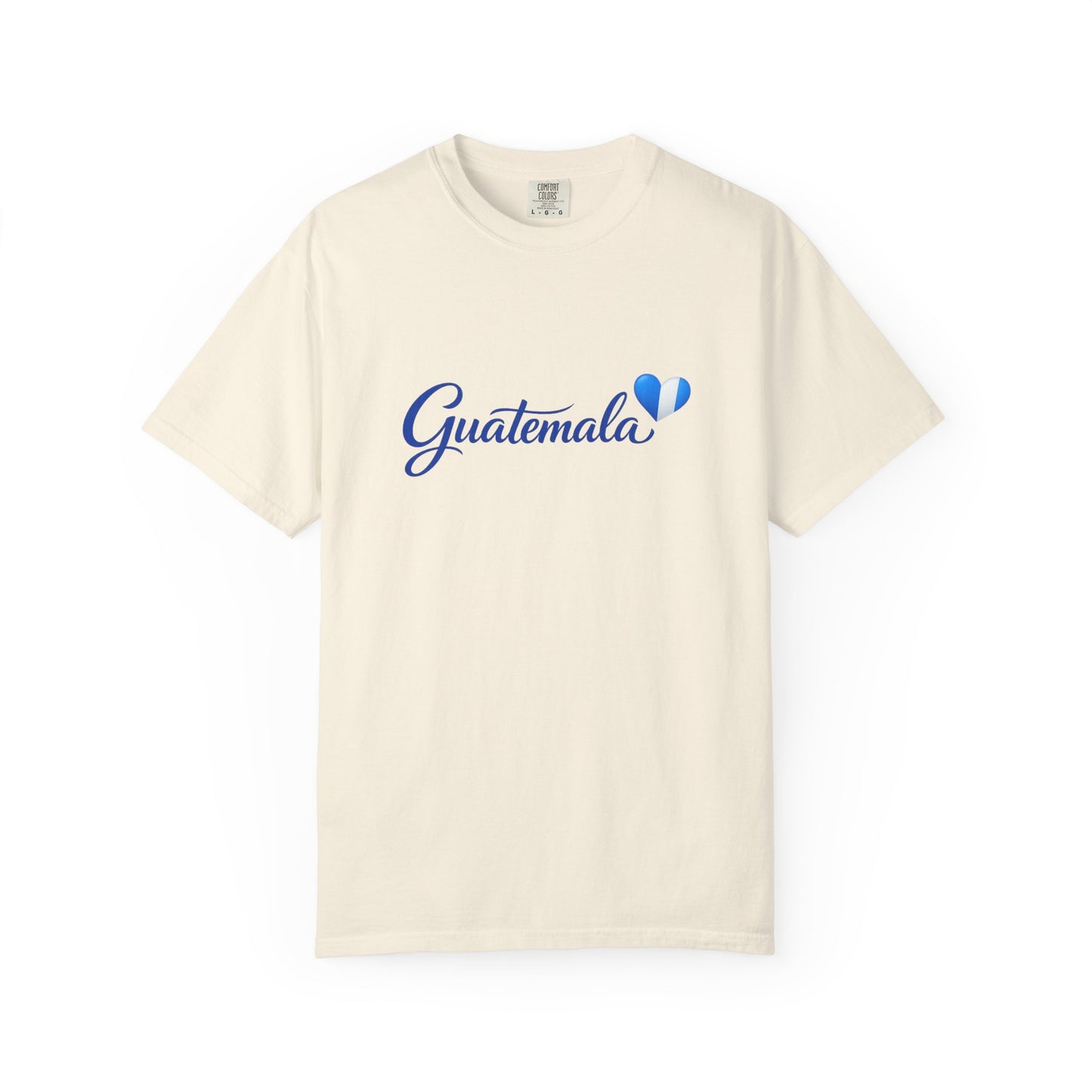 Guatemala Script T‑Shirt — Blue Heart Travel Tee