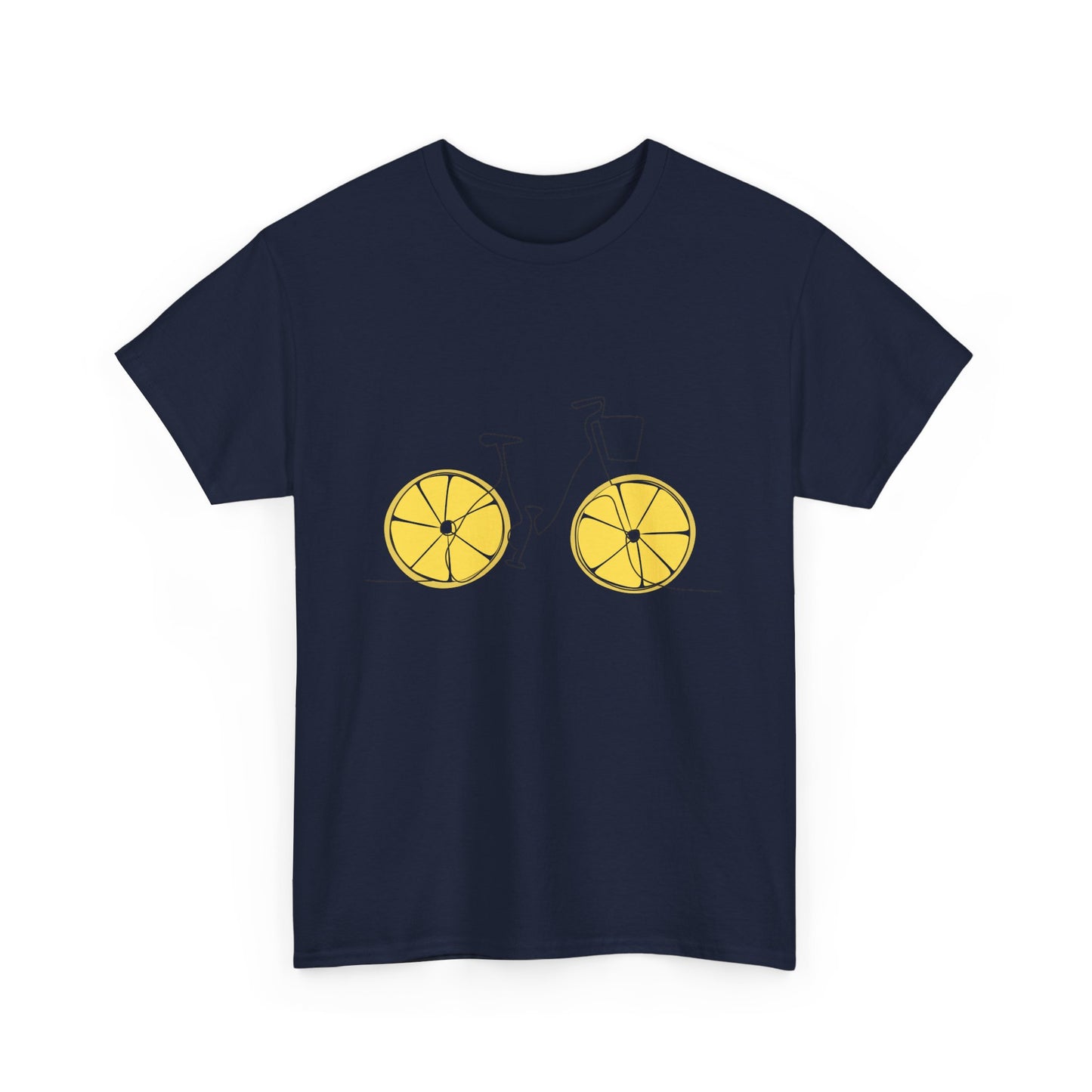 Lemon Wheel Bicycle T‑Shirt — Minimal Bike Graphic Tee