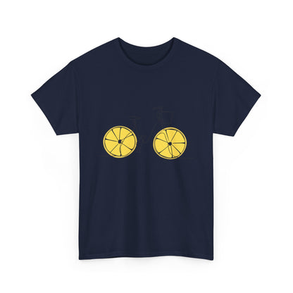 Lemon Wheel Bicycle T‑Shirt — Minimal Bike Graphic Tee