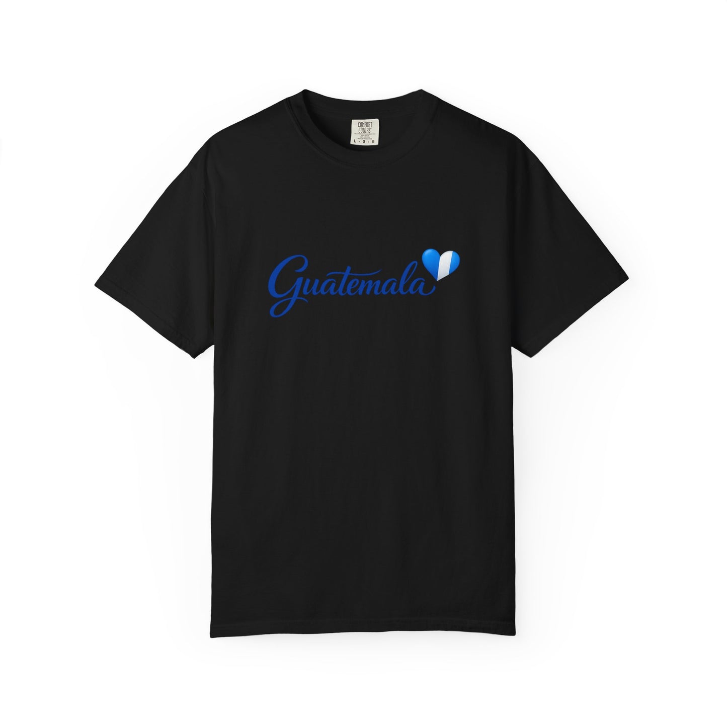 Guatemala Script T‑Shirt — Blue Heart Travel Tee