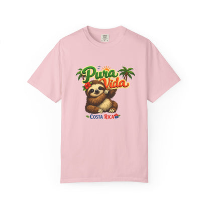Pura Vida Costa Rica Sloth T-Shirt — Tropical Beach Vacation Tee