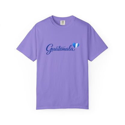 Guatemala Script T‑Shirt — Blue Heart Travel Tee