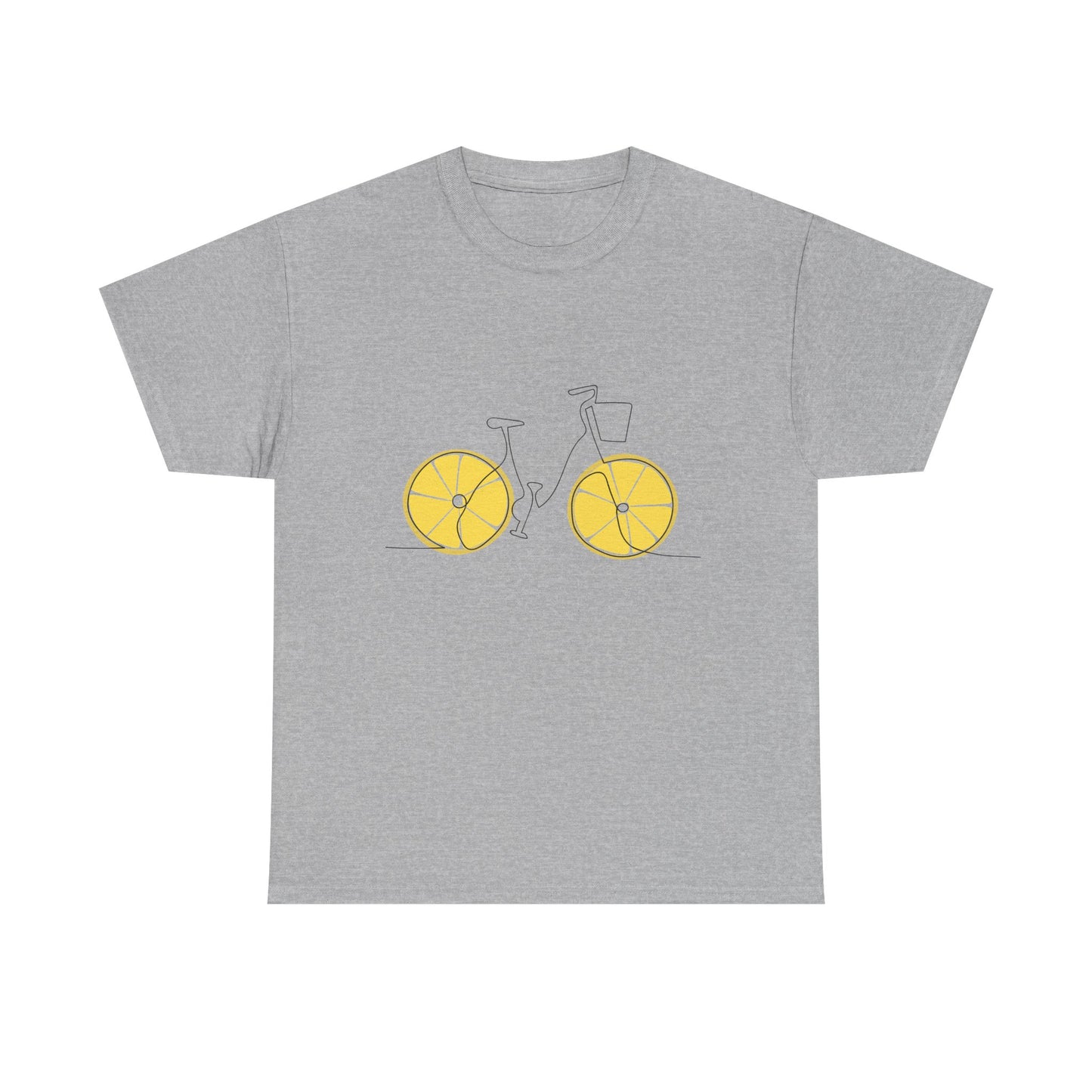Lemon Wheel Bicycle T‑Shirt — Minimal Bike Graphic Tee