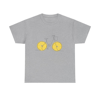 Lemon Wheel Bicycle T‑Shirt — Minimal Bike Graphic Tee