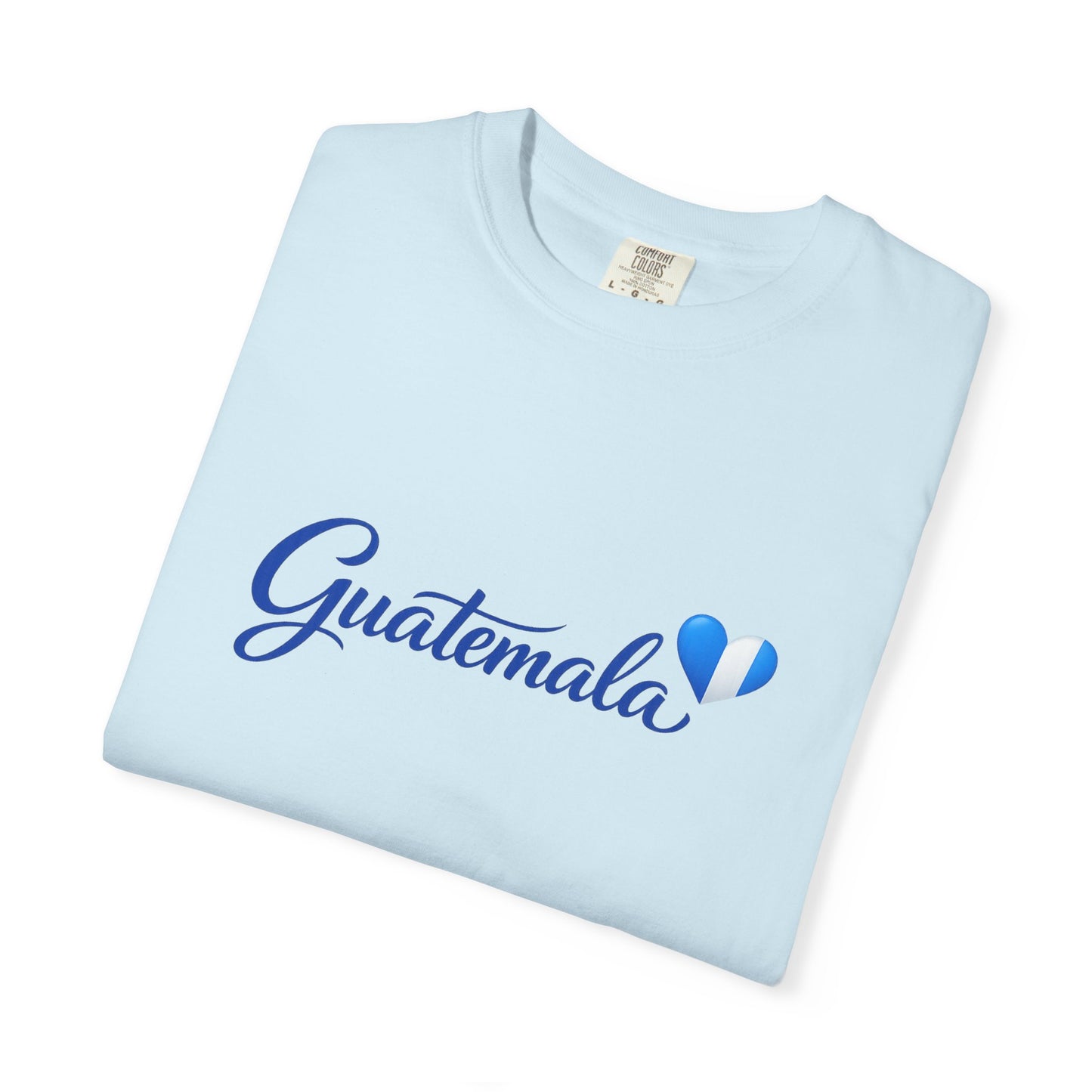 Guatemala Script T‑Shirt — Blue Heart Travel Tee