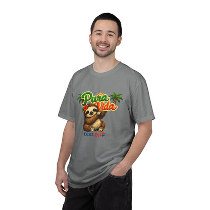 Pura Vida Costa Rica Sloth T-Shirt — Tropical Beach Vacation Tee