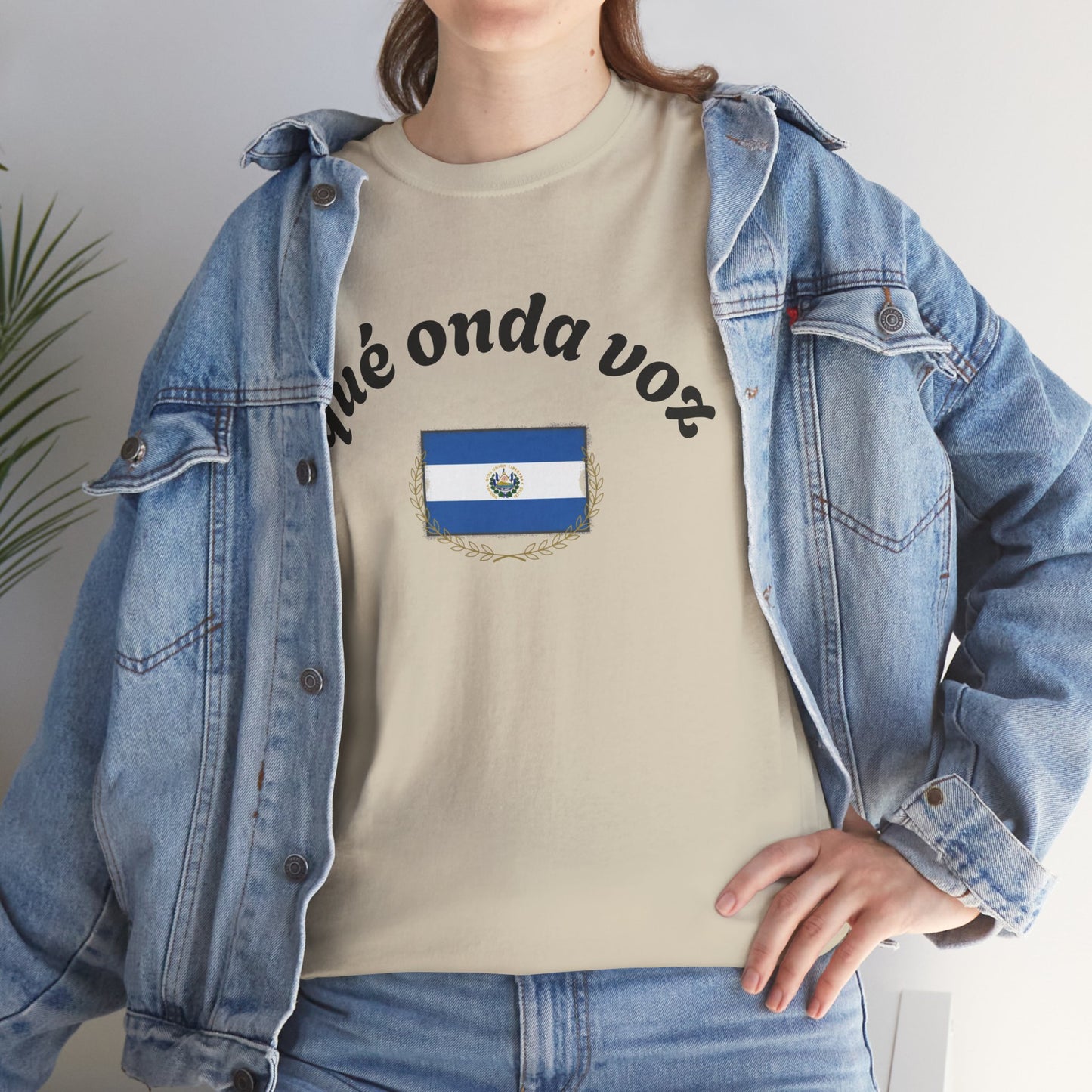 Qué Onda Voz El Salvador T-Shirt | Camiseta Salvadoreña con Bandera
