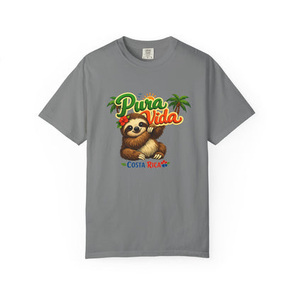 Pura Vida Costa Rica Sloth T-Shirt — Tropical Beach Vacation Tee