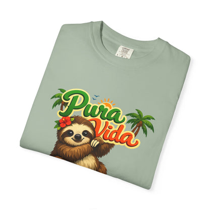 Pura Vida Costa Rica Sloth T-Shirt — Tropical Beach Vacation Tee