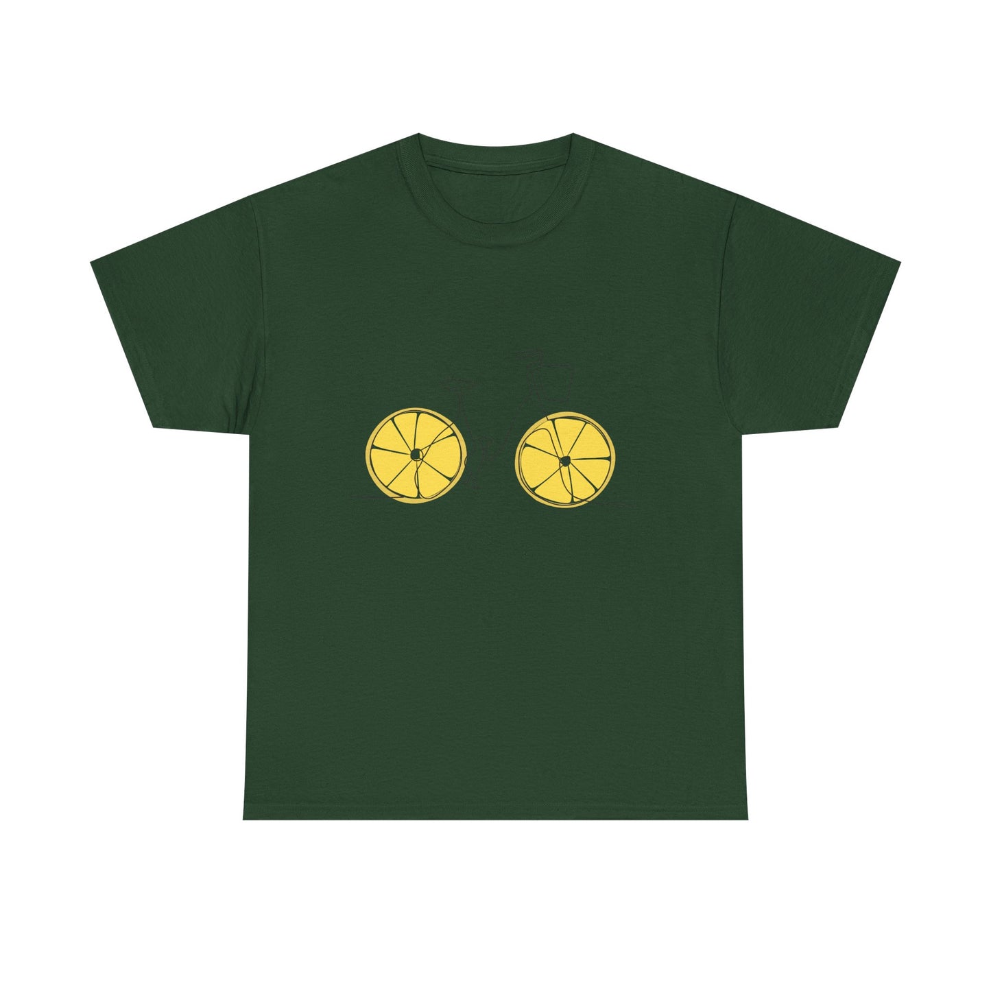Lemon Wheel Bicycle T‑Shirt — Minimal Bike Graphic Tee