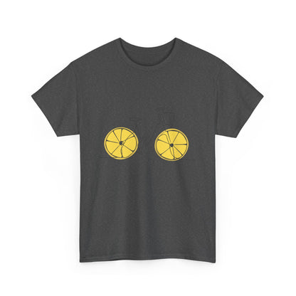 Lemon Wheel Bicycle T‑Shirt — Minimal Bike Graphic Tee