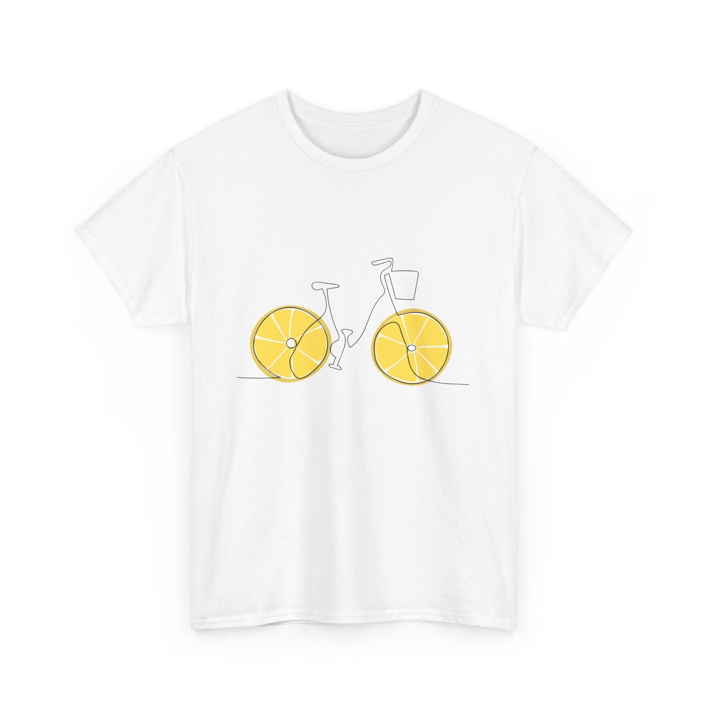 Lemon Wheel Bicycle T‑Shirt — Minimal Bike Graphic Tee