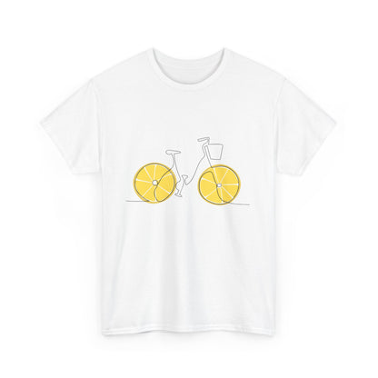 Lemon Wheel Bicycle T‑Shirt — Minimal Bike Graphic Tee