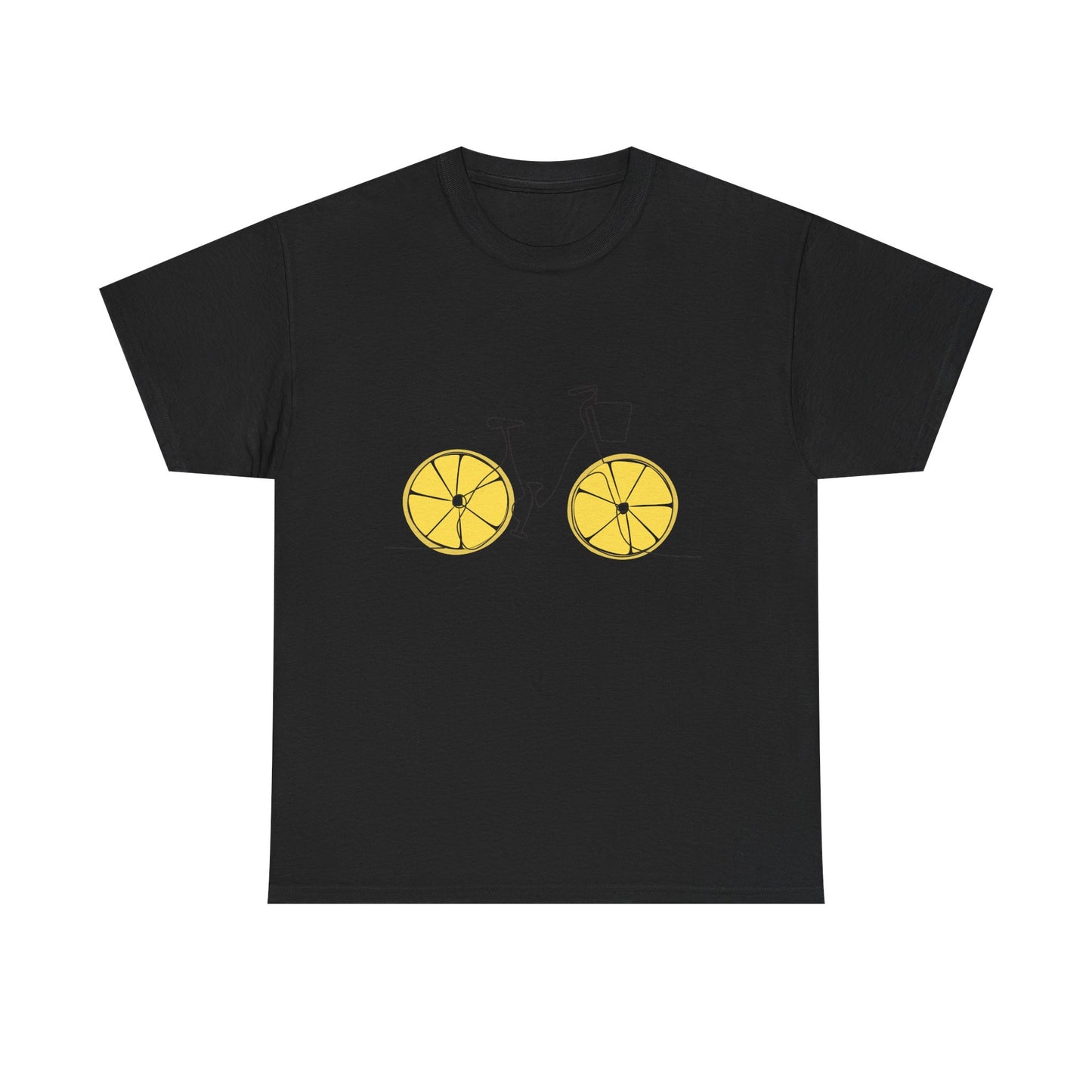 Lemon Wheel Bicycle T‑Shirt — Minimal Bike Graphic Tee
