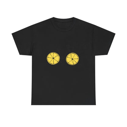 Lemon Wheel Bicycle T‑Shirt — Minimal Bike Graphic Tee