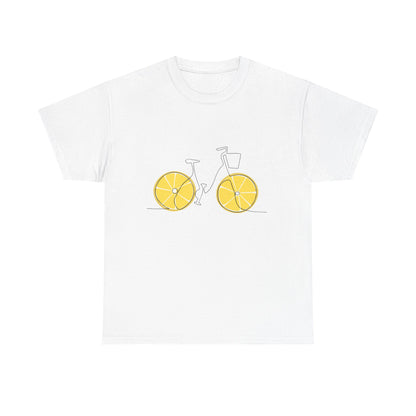 Lemon Wheel Bicycle T‑Shirt — Minimal Bike Graphic Tee