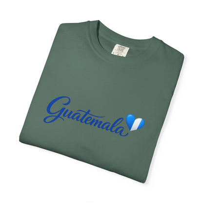Guatemala Script T‑Shirt — Blue Heart Travel Tee