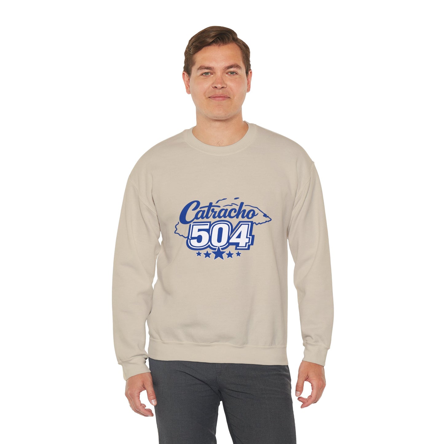 Crewneck Sweatshirt — Catracho 504 Graphic (Honduran Pride)
