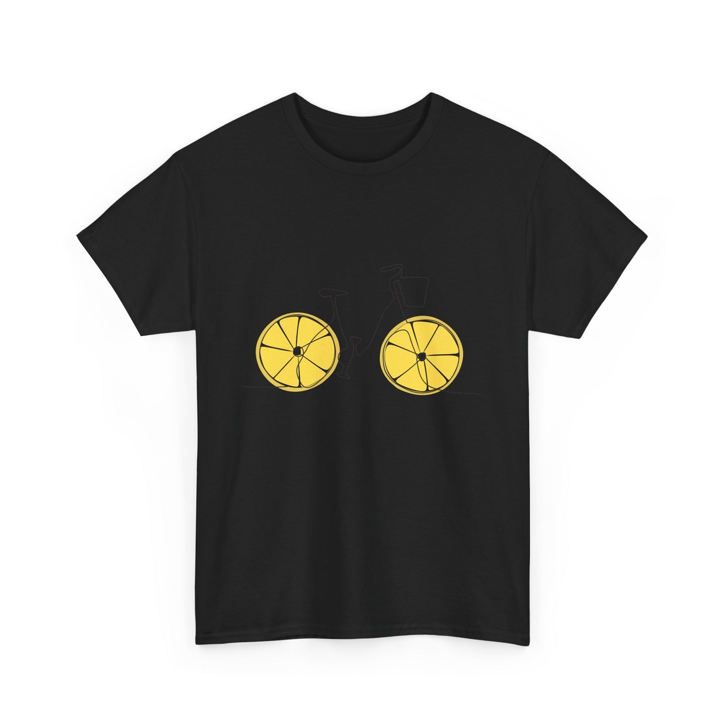 Lemon Wheel Bicycle T‑Shirt — Minimal Bike Graphic Tee
