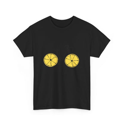 Lemon Wheel Bicycle T‑Shirt — Minimal Bike Graphic Tee