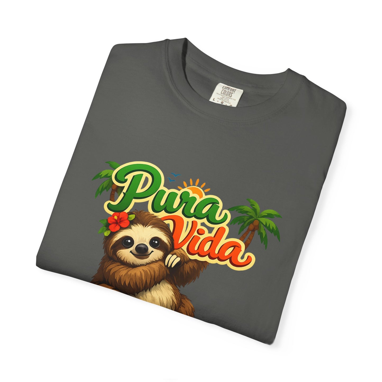 Pura Vida Costa Rica Sloth T-Shirt — Tropical Beach Vacation Tee