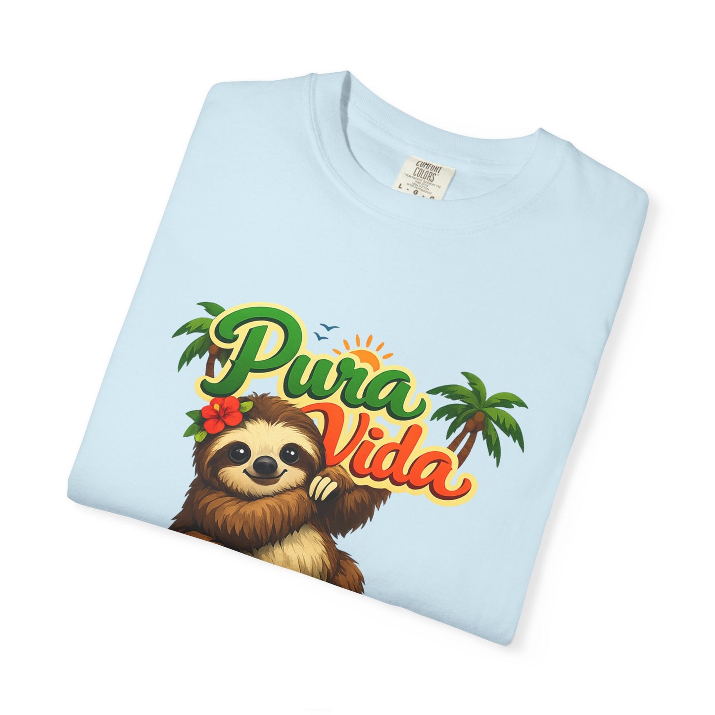 Pura Vida Costa Rica Sloth T-Shirt — Tropical Beach Vacation Tee